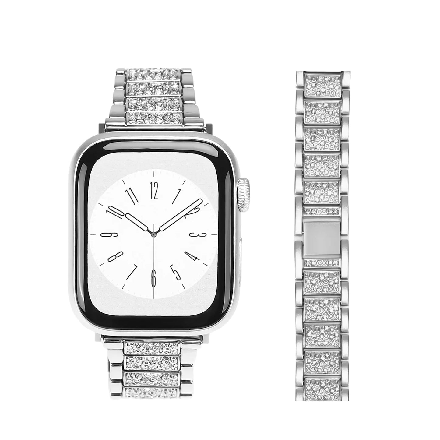 Stainless Steel Rhinestone Apple Watch Band