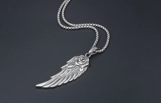 Celestial Wings Silver Pendant Necklace