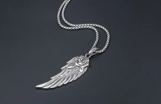 Celestial Wings Silver Pendant Necklace