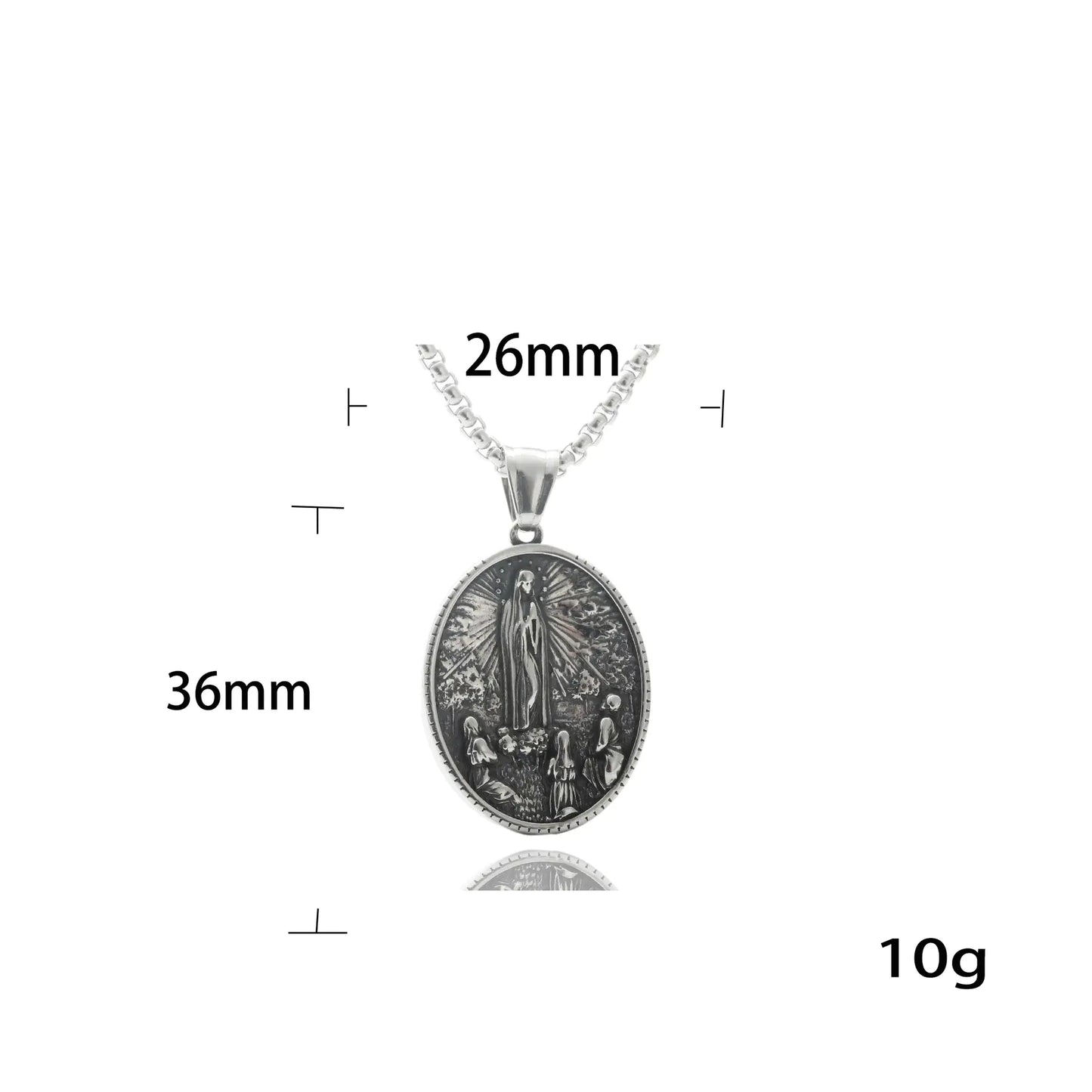 Titanium Punk Portrait Chain Necklace