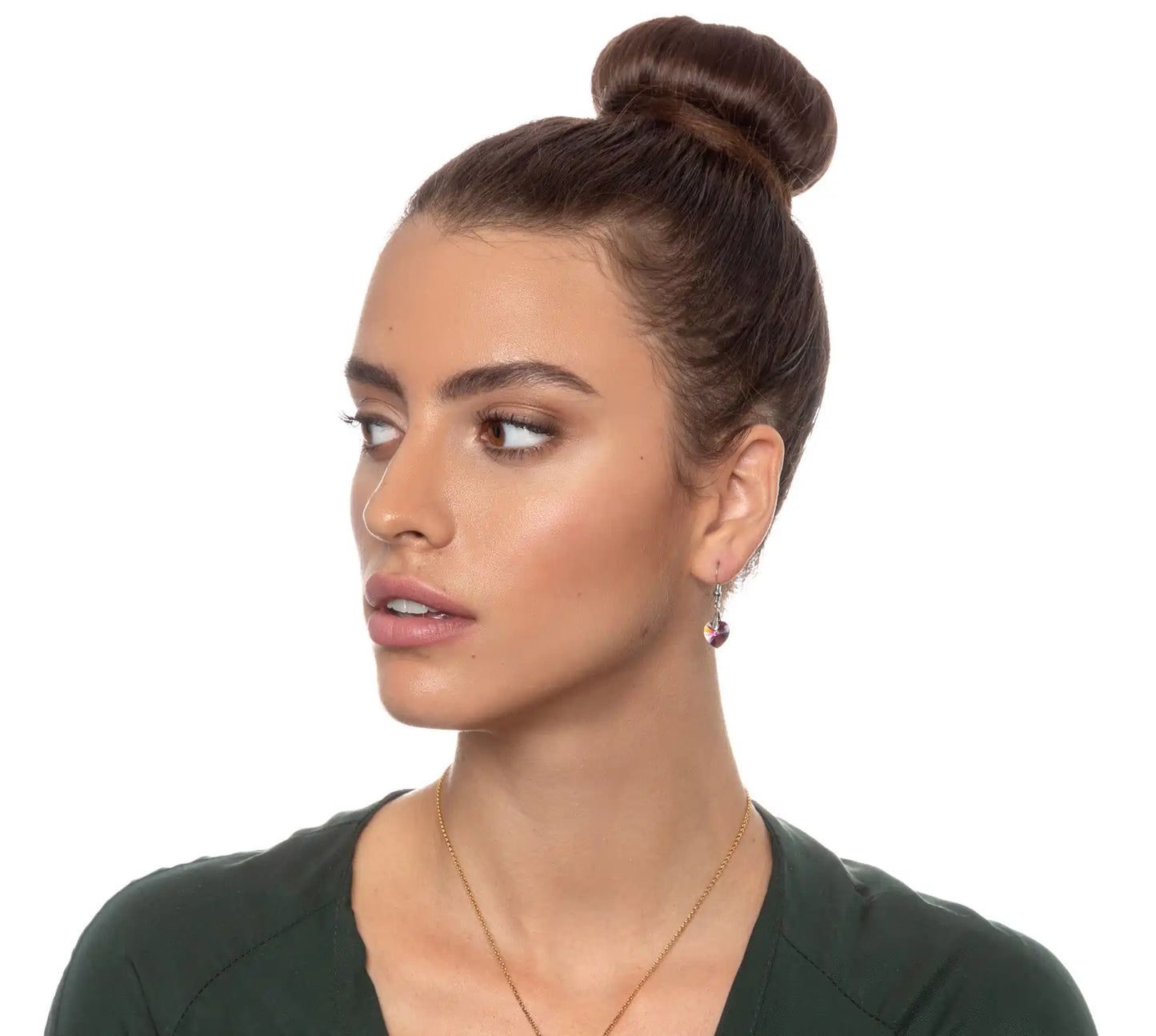 Swarovski Silver Heart Earrings