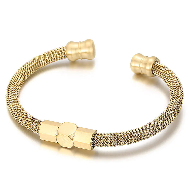 Men's Urban Chic Titanium Cable Bracelet