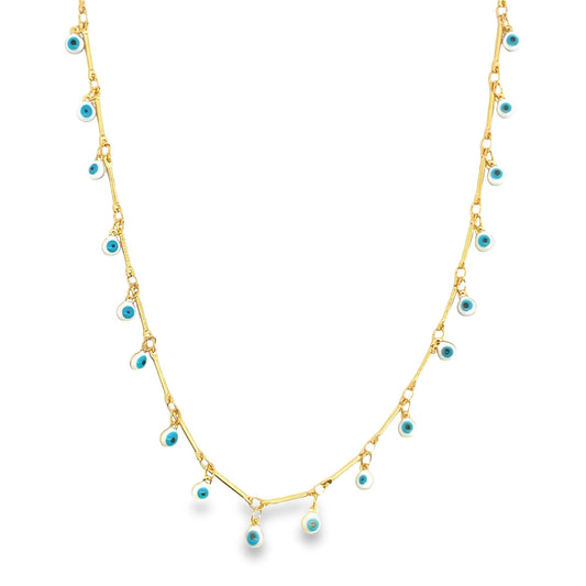 Dangle Evil Eye Charms Choker (G178)