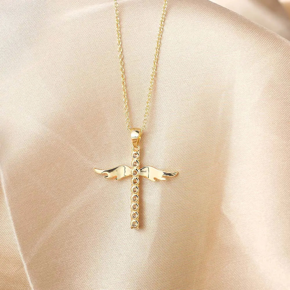 Celestial Cross Zirconia Necklace