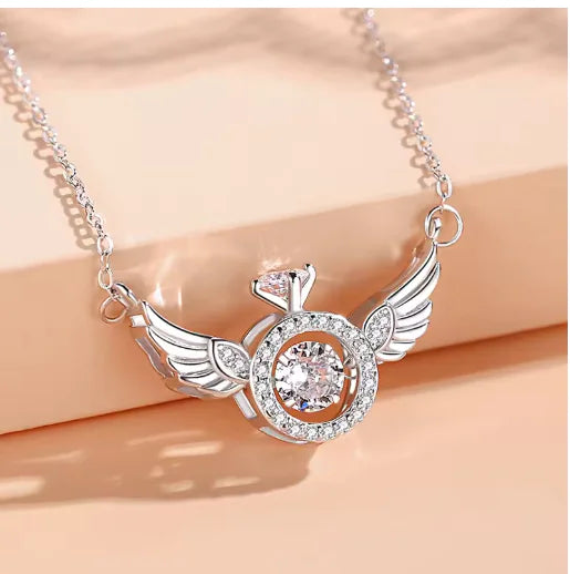 Ethereal Grace Angel Wings Necklace