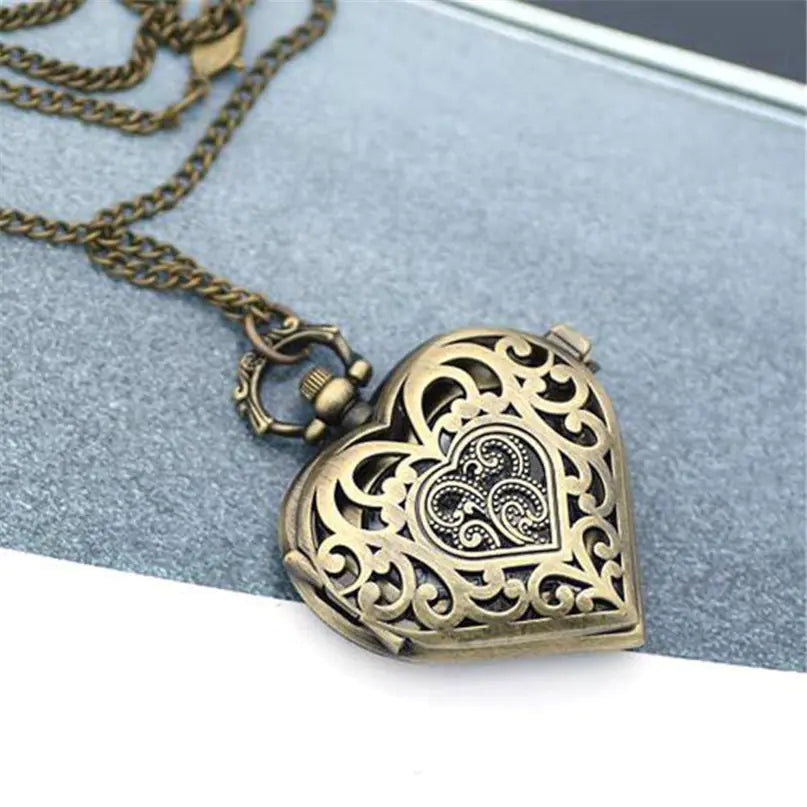 Heart Elegance Timepiece Necklace