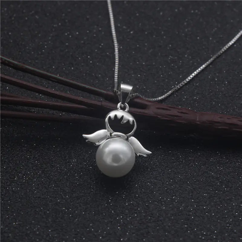 Cherub Pearl Silver Choker - S925