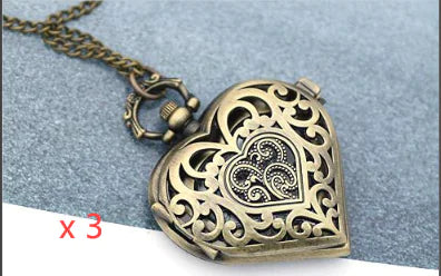 Heart Elegance Timepiece Necklace