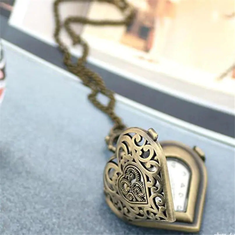 Heart Elegance Timepiece Necklace