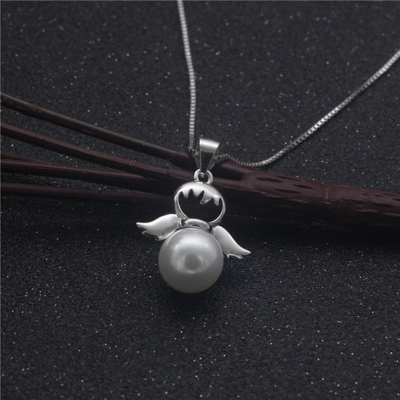 Cherub Pearl Silver Choker - S925
