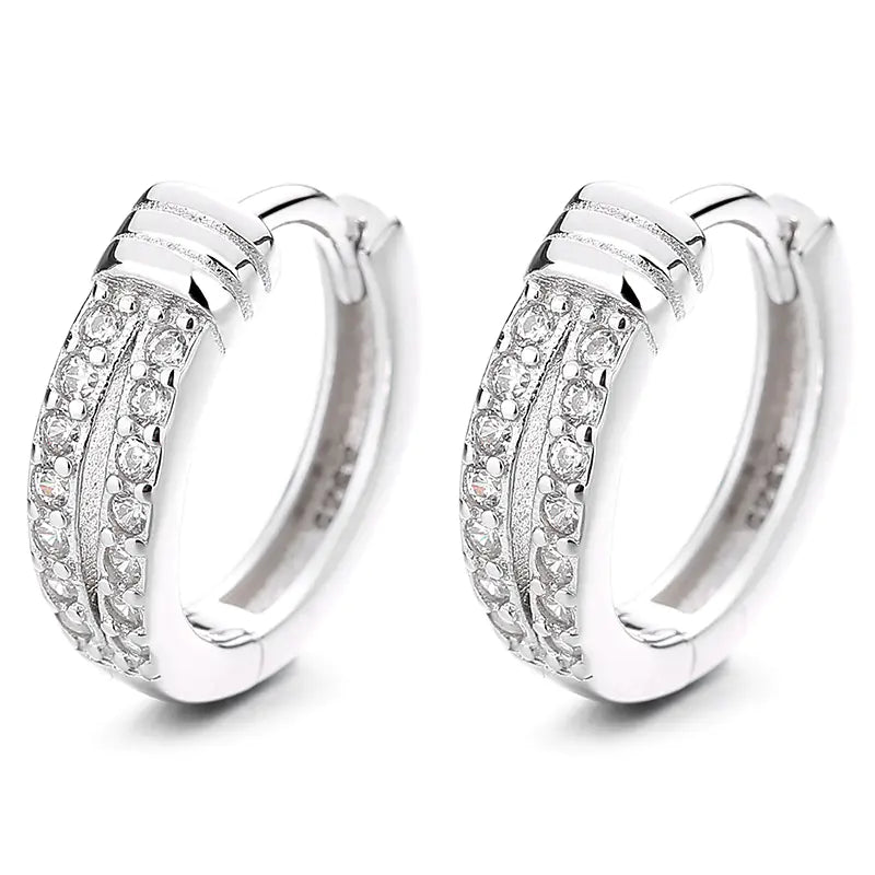 Sterling Knot Diamond Earrings - Chic Design