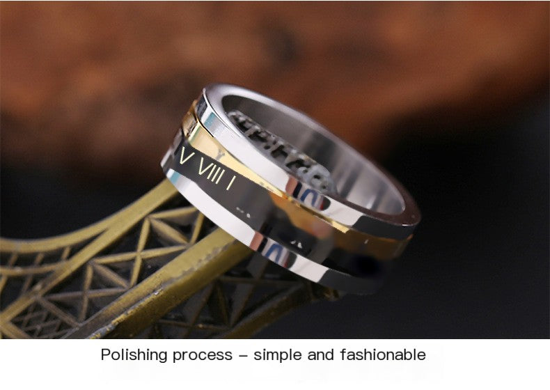 Chic Roman Numeral Spinner Ring