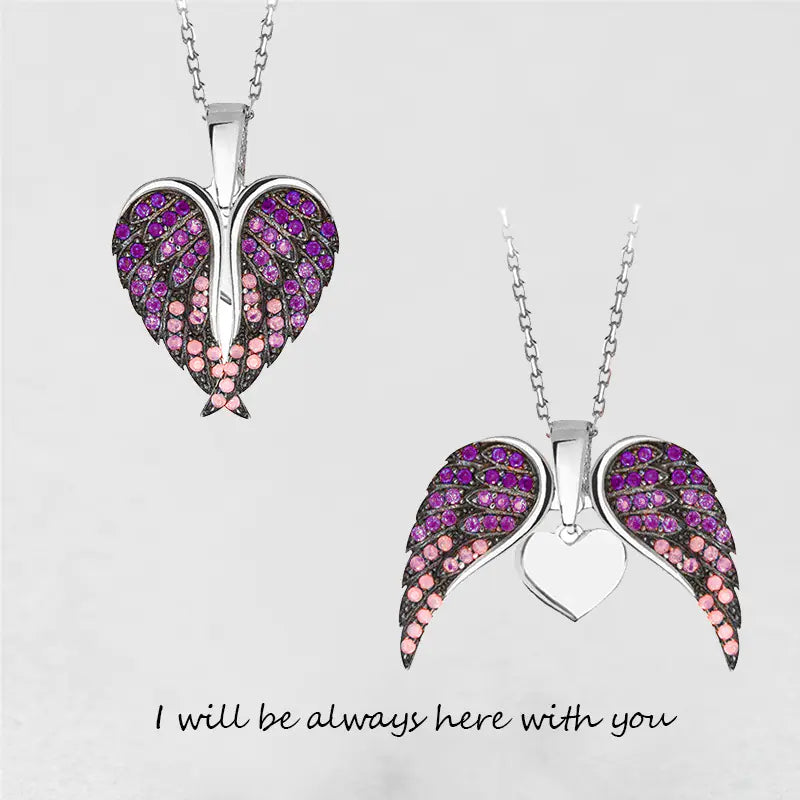 Chic Angel Wings Heart Necklace