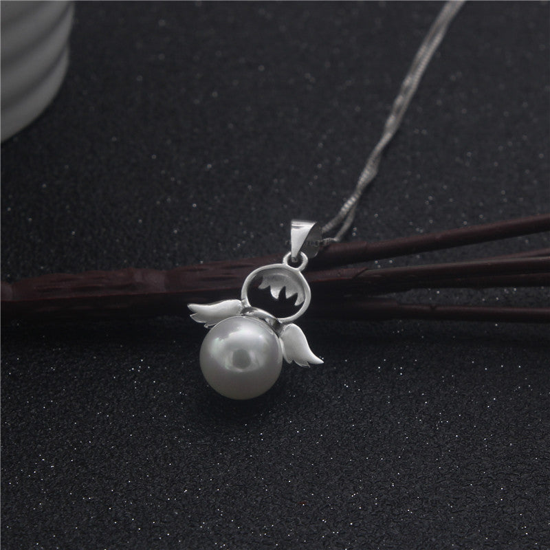 Cherub Pearl Silver Choker - S925