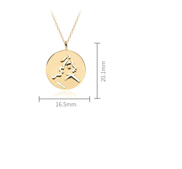 Golden Face Coin Necklace