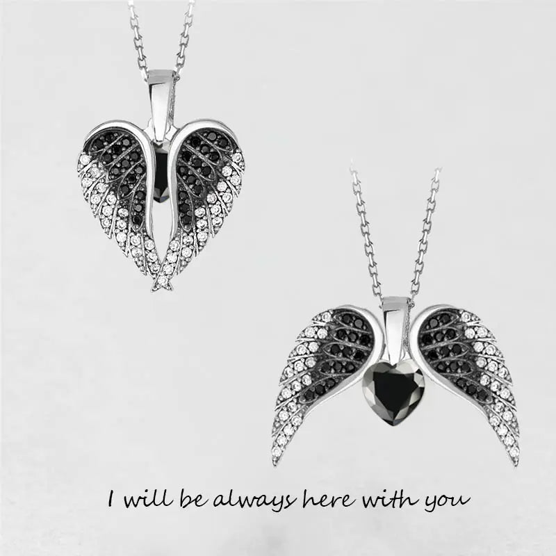 Chic Angel Wings Heart Necklace