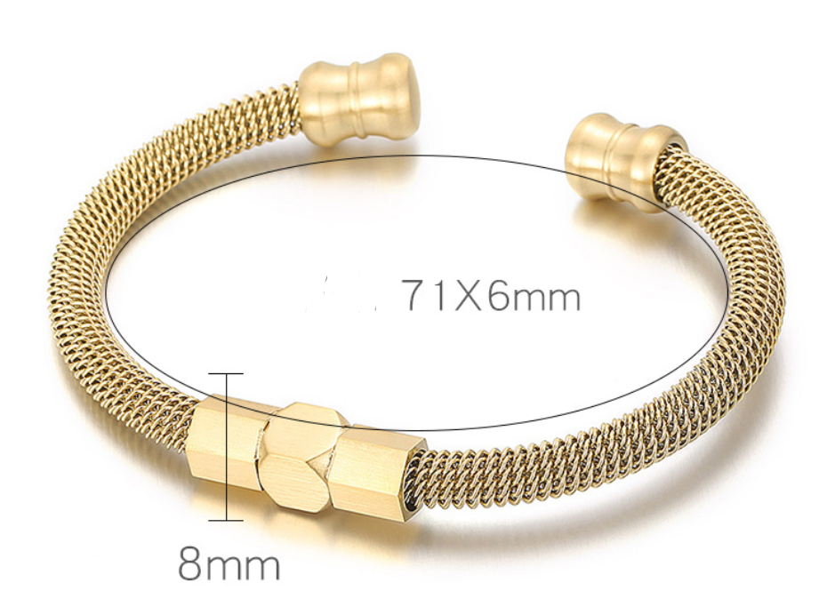 Men's Urban Chic Titanium Cable Bracelet