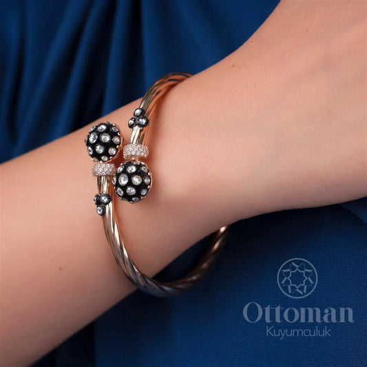 Diamond Setting 925 Sterling Silver Bracelet - Silver Whisper