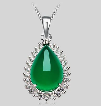 Vintage Agate Sterling Necklace