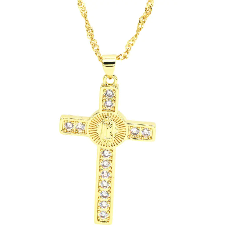 Devotional Mary Cross Pendant