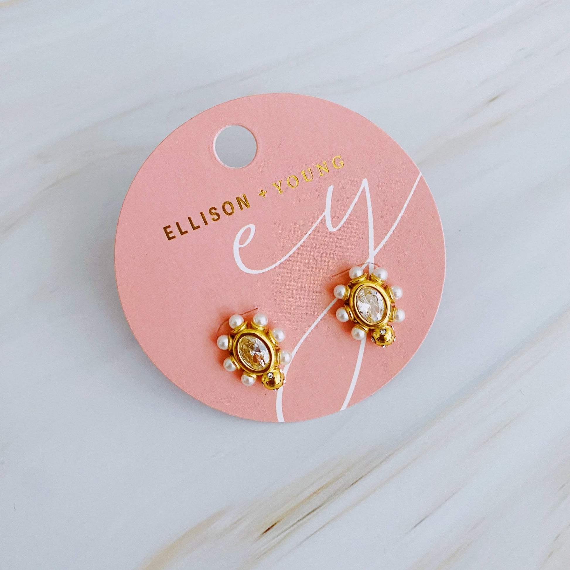 Glam On The Yacht Stud Earrings - Silver Whisper
