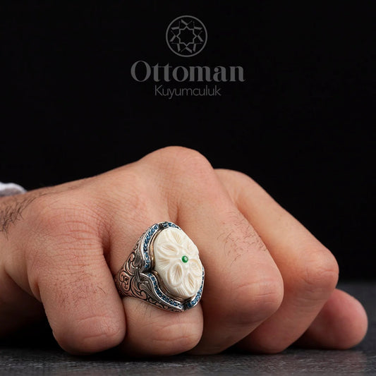 Handmade Ivory Ring - Silver Whisper