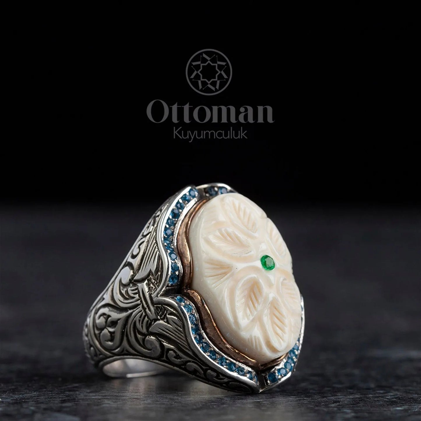 Handmade Ivory Ring - Silver Whisper