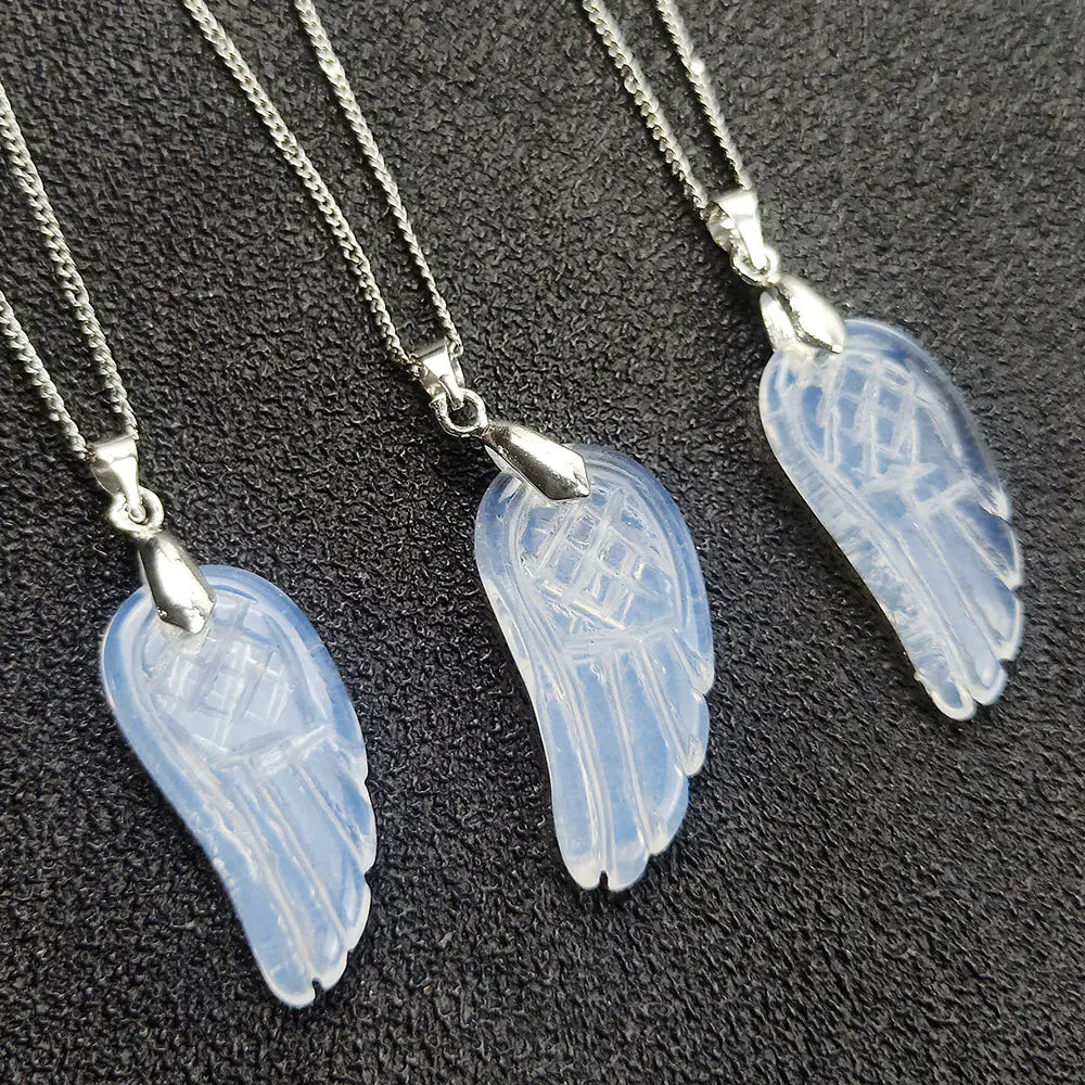 Elegant Amethyst Angel Wings Necklace