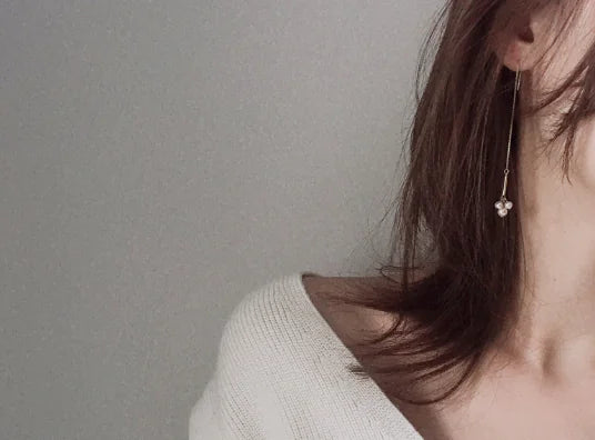 Chic Long Pearl Dangle Earrings