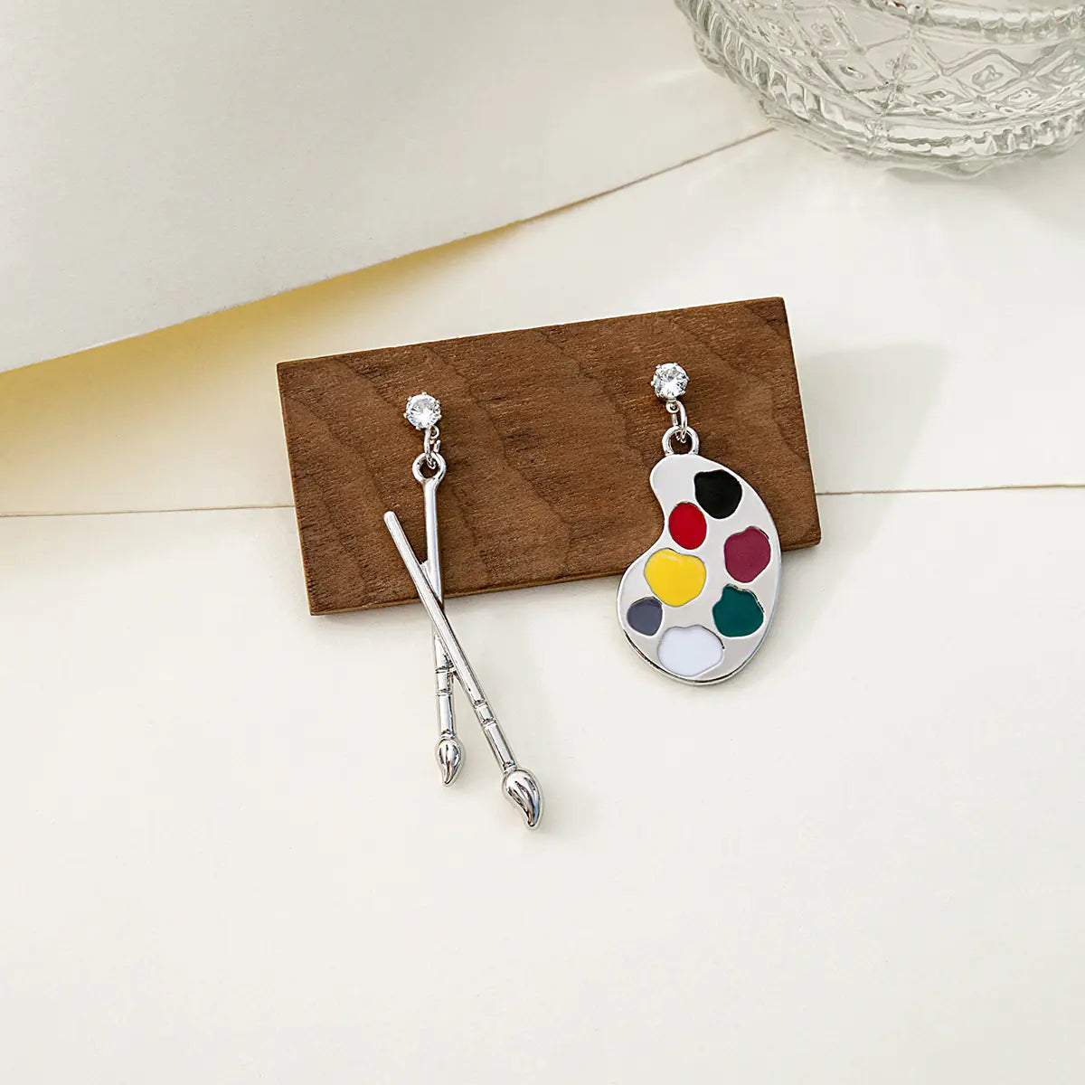 Artisan Silver Brush Stroke Earrings