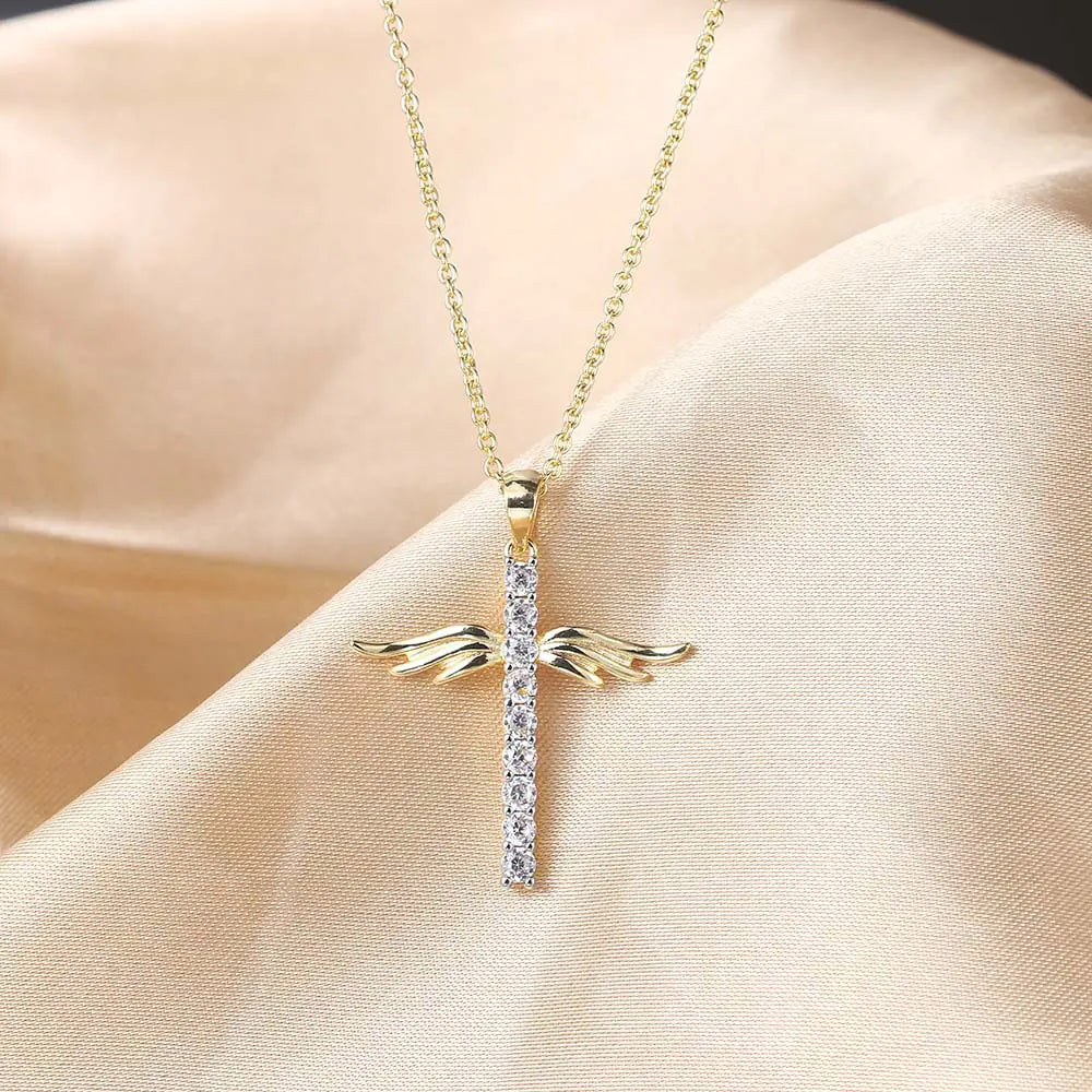 Celestial Cross Zirconia Necklace