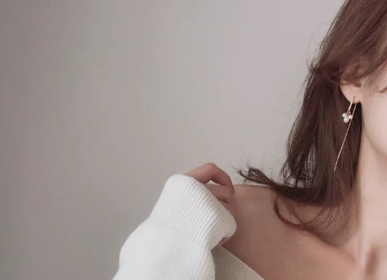 Chic Long Pearl Dangle Earrings