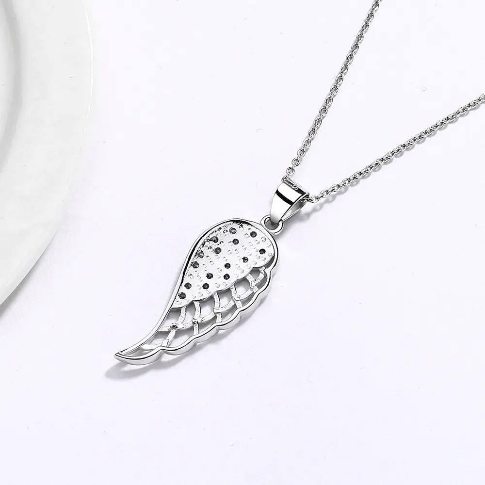 Sterling Silver Angelic Wings Necklace