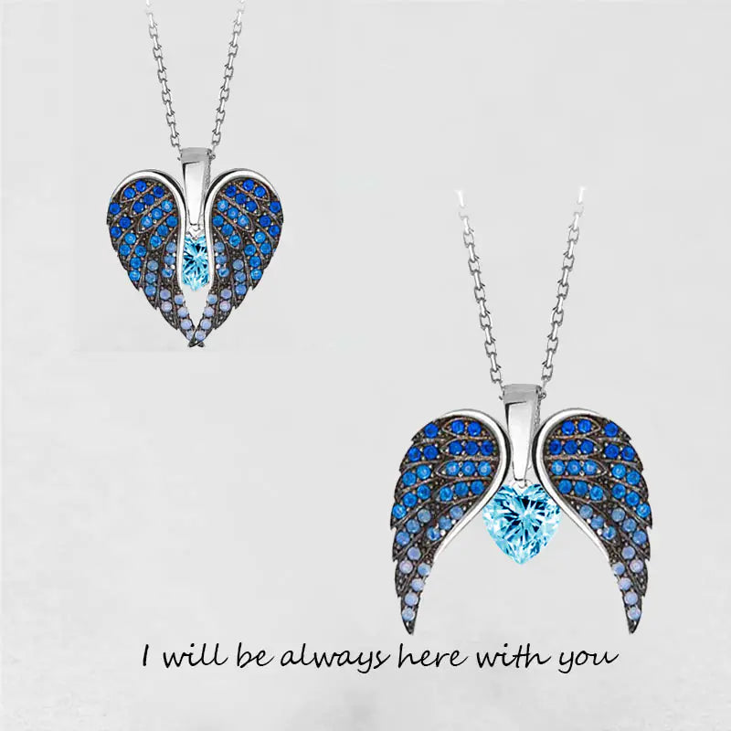 Chic Angel Wings Heart Necklace
