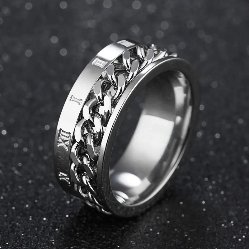 Rotatable Numeric Elegance Ring
