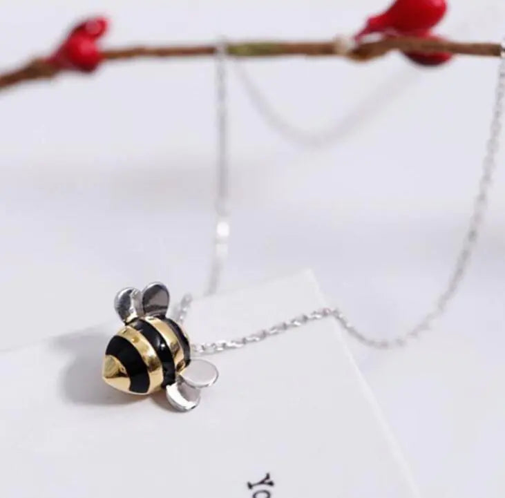 Sterling Silver Bee Charm Necklace