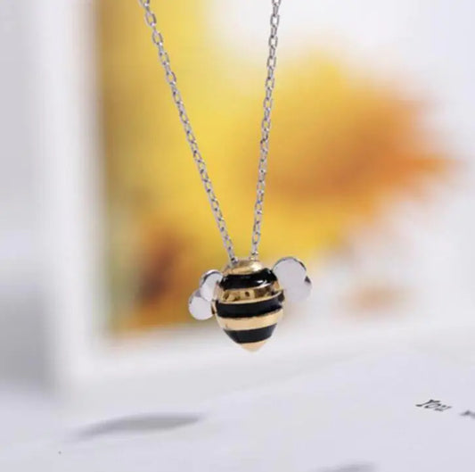Sterling Silver Bee Charm Necklace