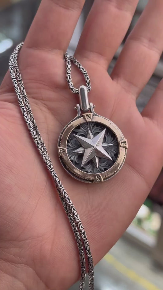 Compass Medallion Necklace