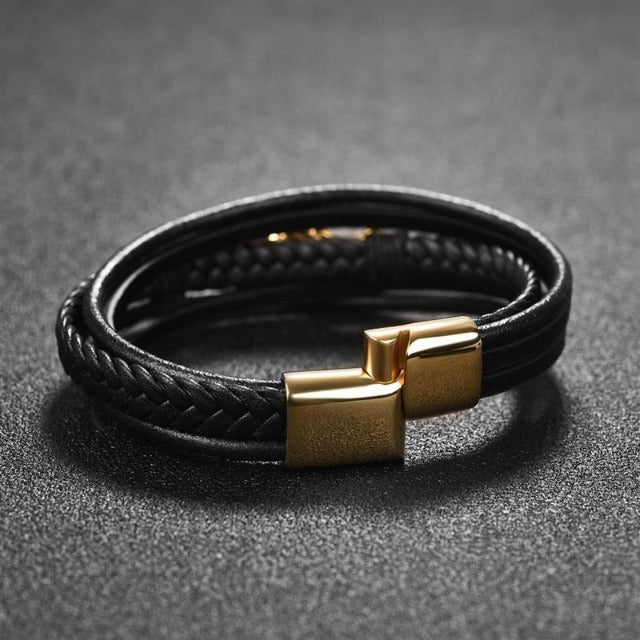 Celestial Wing Leather Bracelet