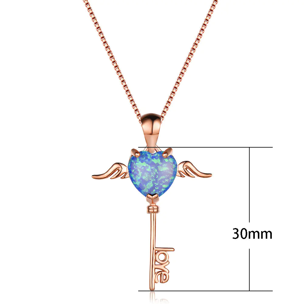 Sterling Silver Swarovski Heart Necklace