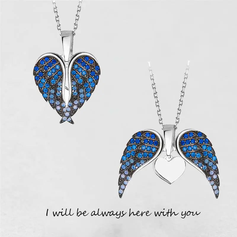 Chic Angel Wings Heart Necklace
