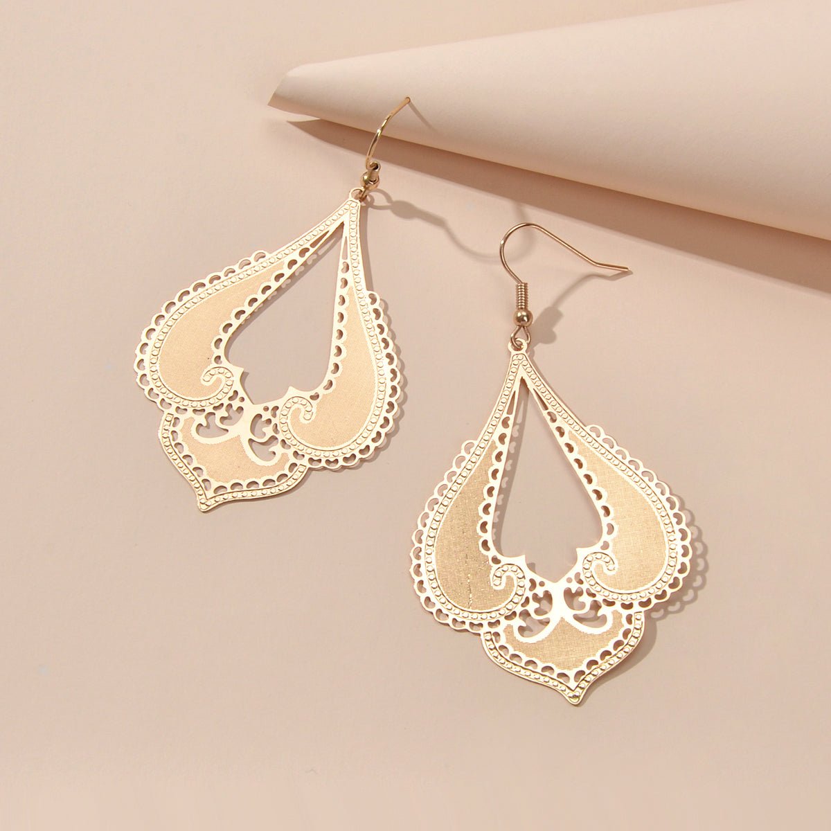 Retro Jewelry Gold Geometric Drop Chandelier Earring Wholesale Price Accessories - Silver Whisper