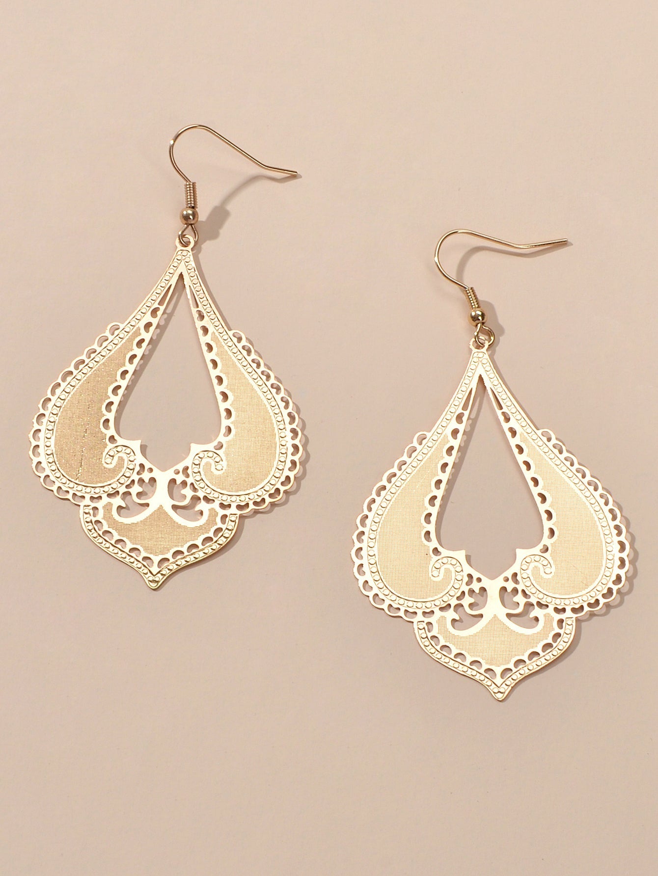 Retro Jewelry Gold Geometric Drop Chandelier Earring Wholesale Price Accessories - Silver Whisper