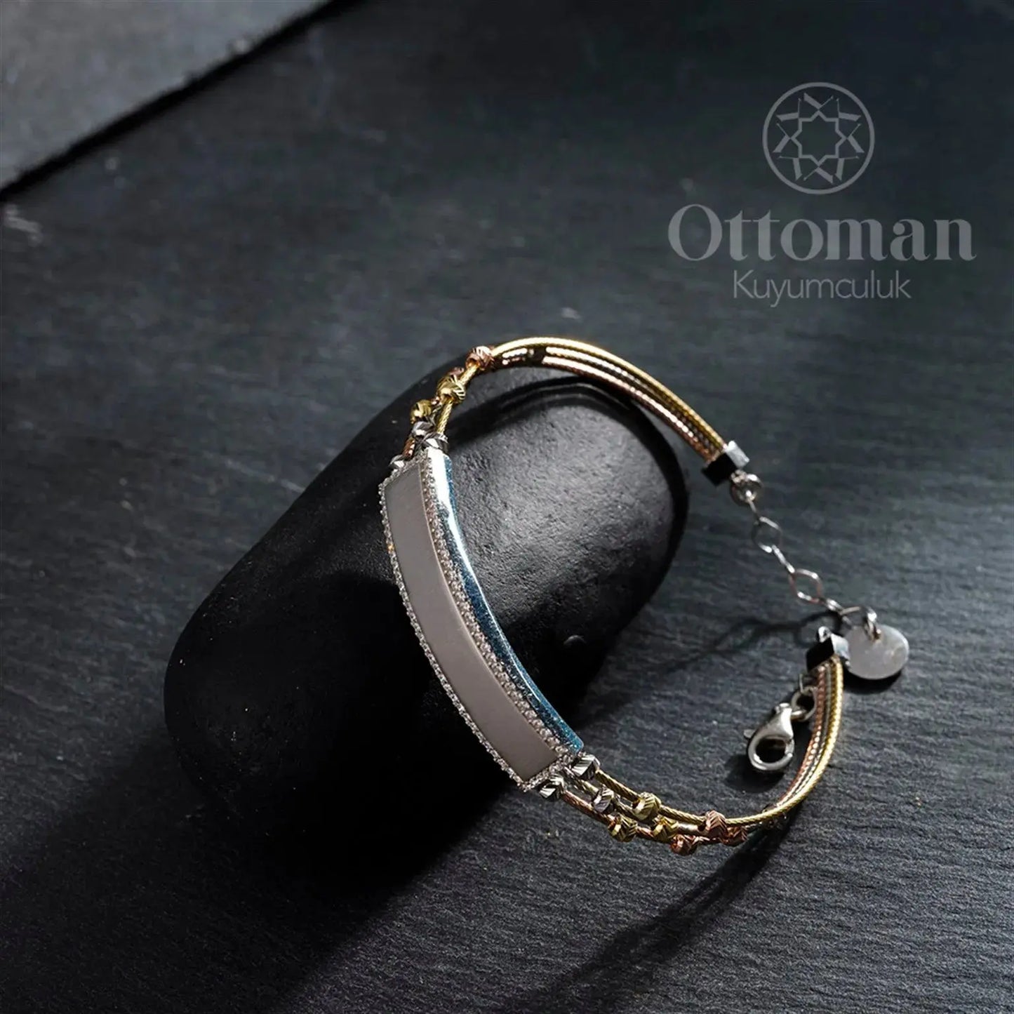 Silver Dorika Name Plate Bracelet - Silver Whisper