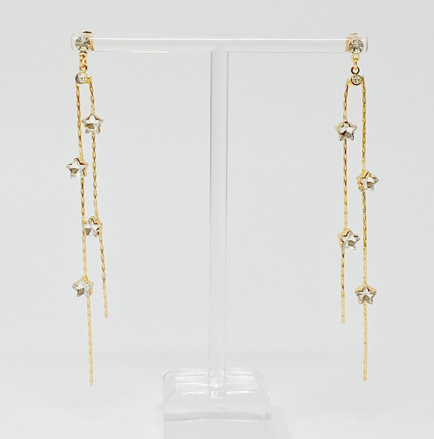 Strands of Stars Earrings - Silver Whisper