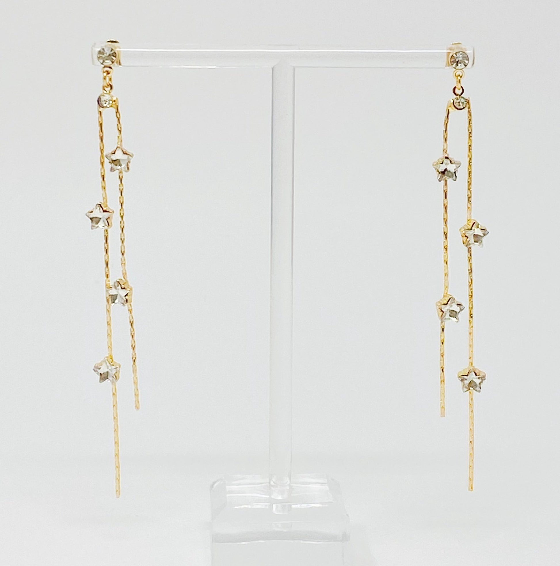 Strands of Stars Earrings - Silver Whisper