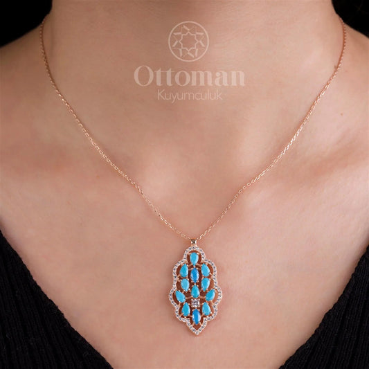 Turquoise Ladies' Silver Necklace - Silver Whisper