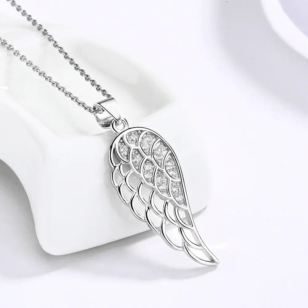 Sterling Silver Angelic Wings Necklace