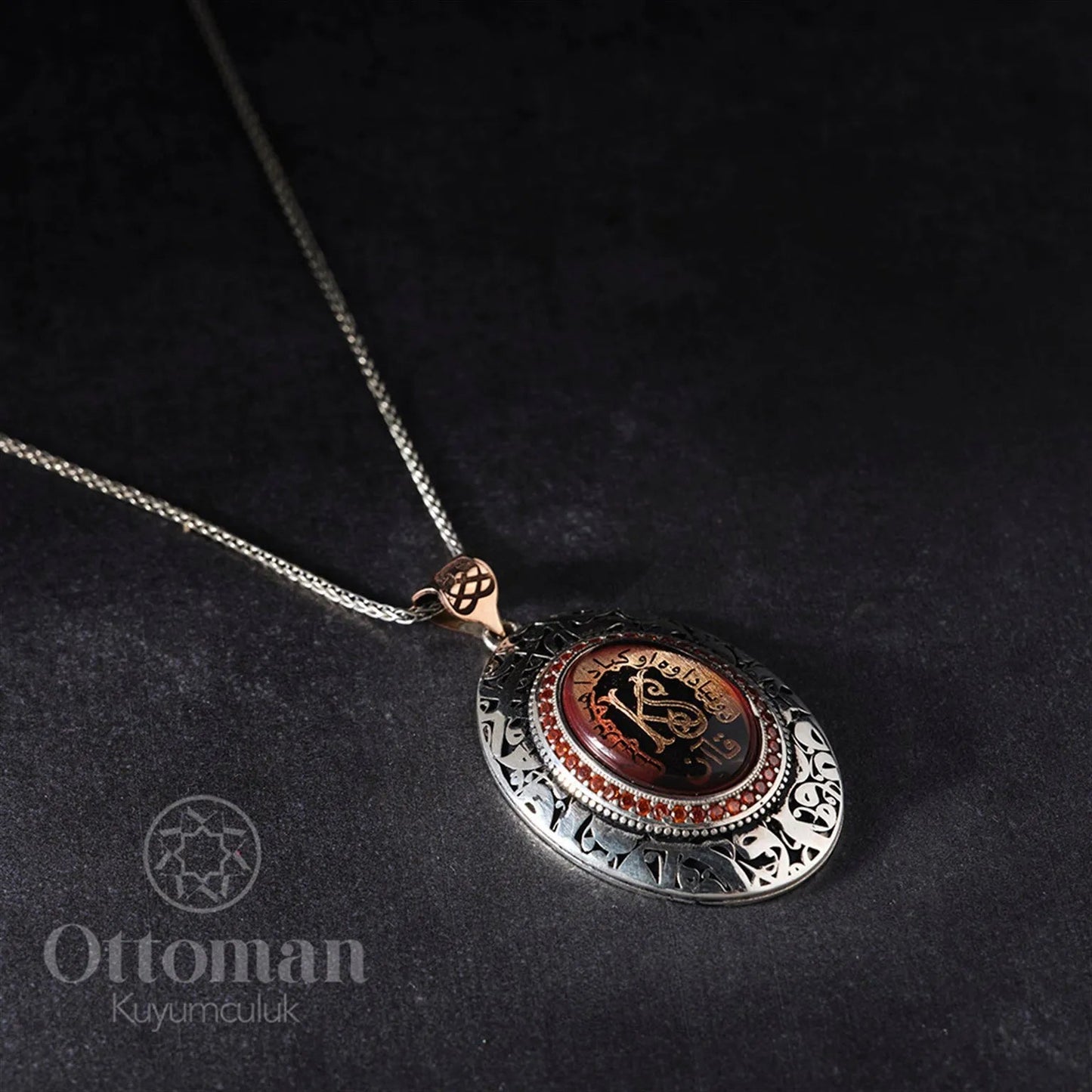 Women's Micro Stone Necklace – Letter Engraved - Silver Whisper