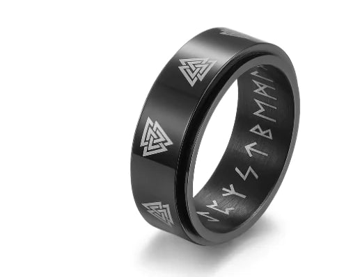Stainless Steel Triangle Spin Ring
